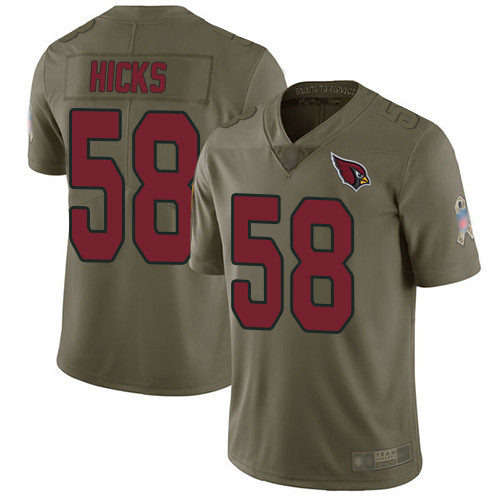 Arizona Cardinals Limited Olive Men Jordan Hicks Jersey NFL Football #58 2017 Salute to Service
